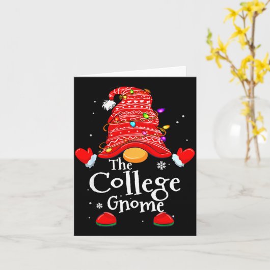 College Gnome - Xmas Family Matching Funny Christm Karte (Gelbe Blume)