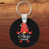 College Gnome - Xmas Family Matching Funny Christm Schlüsselanhänger (Vorderseite)