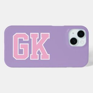 College Lila Rosa Uni-Buchstaben Case-Mate iPhone Hülle