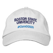 College Name Graduate 2026 Hashtag Bestickte Baseballkappe (Vorderseite)