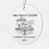 College Ornament, Freshman Year Christmas, New Keramik Ornament (Links)