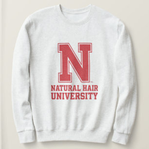 College-Schriftzug Naturhaar Grafik-Sweatshirt Sweatshirt