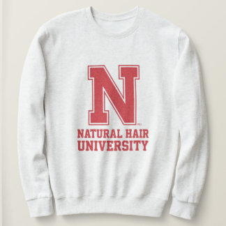 College-Schriftzug Naturhaar Grafik-Sweatshirt Sweatshirt