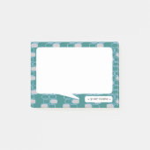 College Stationery Green Retro Anpassen Post-it Klebezettel (Vorderseite)