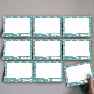 College Stationery Green Retro Anpassen Post-it Klebezettel