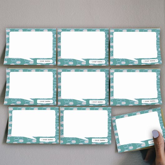 College Stationery Green Retro Anpassen Post-it Klebezettel