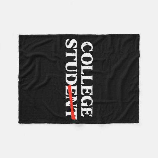 College Stud Student Funny Humor University Party Fleecedecke (Vorderseite (Horizontal))