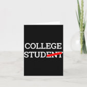 College Stud Student Funny Novelty Gift Karte (Vorderseite)