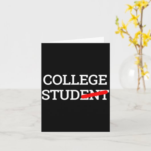 College Stud Student Funny Novelty Gift Karte (Gelbe Blume)