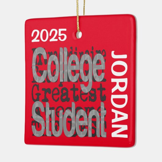 College Student Extraordinaire CUSTOM Keramikornament (Links)