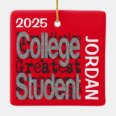 College Student Extraordinaire CUSTOM Keramikornament (Rückseite)