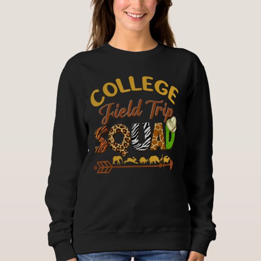 College Students School Zoo Field Trip Squad Match Sweatshirt (Vorderseite)