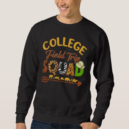 College Students School Zoo Field Trip Squad Match Sweatshirt (Vorderseite)