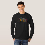 College Teacher Leopard Print Teaching Appreciatio T-Shirt (Vorne ganz)