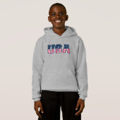 College USA Font Red White Blue Stars And Stripes Hoodie (Vorne ganz)