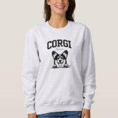 College Varsity Style Script Corgi Mama Sweatshirt (Vorderseite)