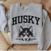 College Varsity Style Script Husky Mama Sweatshirt
