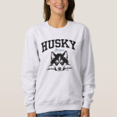 College Varsity Style Script Husky Mama Sweatshirt (Vorderseite)