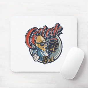 College-Verbindung-Banane Lustiges Retro-Grafik-T- Mousepad
