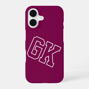 College-Wein-Varsity-Monogramm-Initialen iPhone 16 Hülle