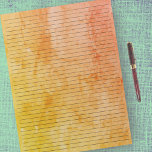 Collegeblock | Vintag Orangengelbe Farbe Notizblock<br><div class="desc">Uni Ruled Notepad - Standardformatseiten - 8.5" X 11" mit Ruled Lines in Schwarzer Uni auf jeder Seite für einfaches Schreiben - Ein beidseitig bedrucktes Notebook mit einem Vintag orange gelben Hintergrund für die Wasserfarbe</div>