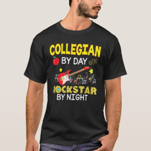 Collegian Lehrer bei Tag Rockstar Nacht Zurück zur T-Shirt