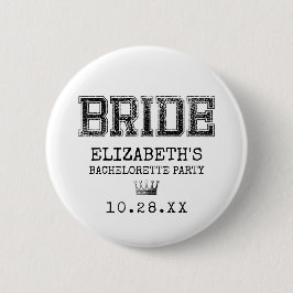 Collegiate Bride Junggeselinnen-Abschied Button