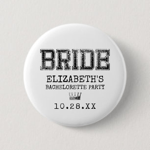 Collegiate Bride Junggeselinnen-Abschied Button