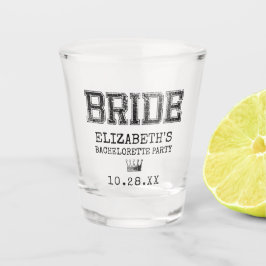 Collegiate Bride Junggeselinnen-Abschied Schnapsglas