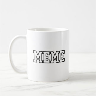 Collegiate Meme-Blockbuchstaben-Varsity-Typografie Kaffeetasse