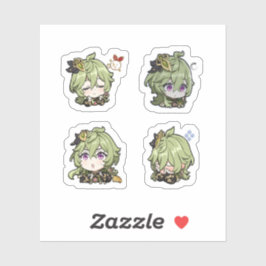 Collei Genshin Impact 4er Stickerbogen Aufkleber