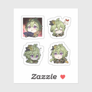 Collei Genshin Impact 4er Stickerbogen Extra Aufkleber