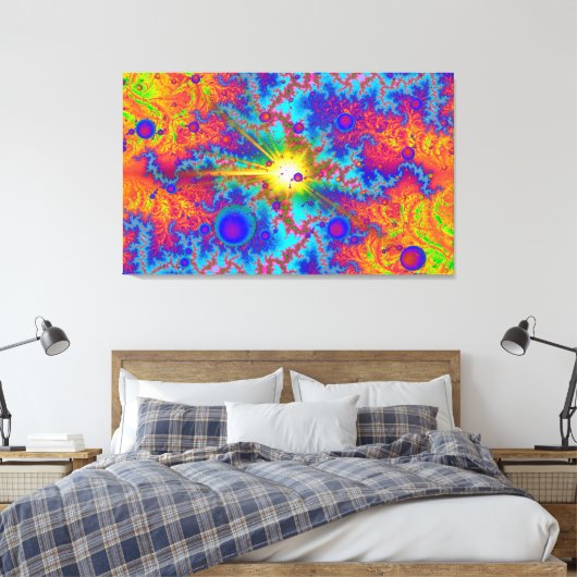 Colliding Dweeb Ballz Psychedelic Leinwanddruck (Insitu (Schlafzimmer))