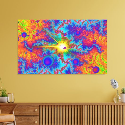 Colliding Dweeb Ballz Psychedelic Leinwanddruck (Insitu (Wohnzimmer))