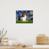 Collie 1 - Starry Night Poster (Küche)