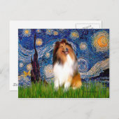 Collie 1 - Starry Night Postkarte (Vorne/Hinten)