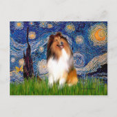 Collie 1 - Starry Night Postkarte (Vorderseite)