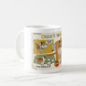 Collie Alltagstätigkeit Kaffeetasse (Vorderseite Links)