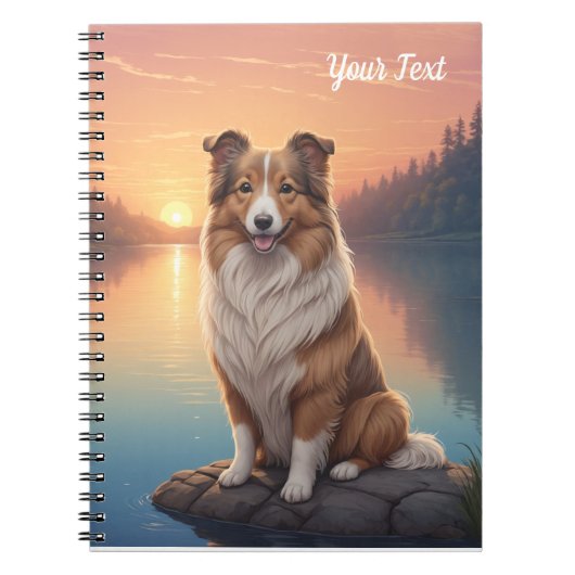 Collie am See Notizblock (Vorderseite)
