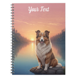 Collie am See Notizblock