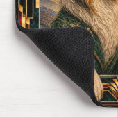 Collie, Art Deco Hund Mousepad (Ecke)
