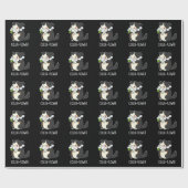 Collie Blume Funny Border Collie Dog Pun Dark BG Geschenkpapier (Flach)