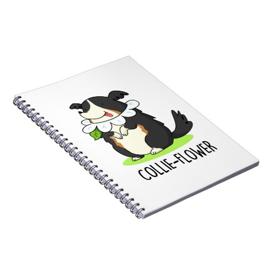 Collie-Blume Funny Border Collie Dog Pun Notizblock (Rechte Seite)