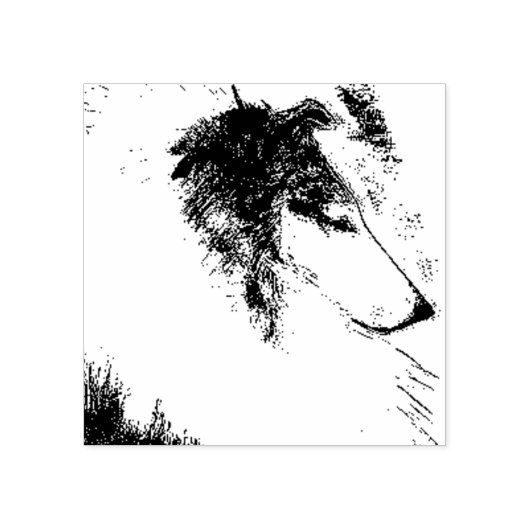 Collie Briefmarke Gummistempel (Prägung)