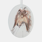 Collie by Hevener Ornament Aus Glas (Vorderseite Rechts)