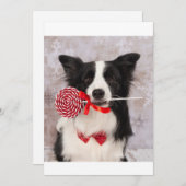 Collie Cane Feiertagskarte (Vorne/Hinten)