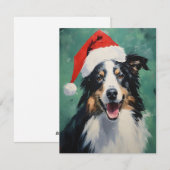 Collie Christmas Feiertagskarte (Vorne/Hinten)