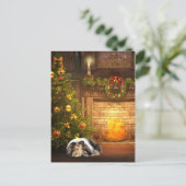 Collie Christmas Feiertagspostkarte (Stehend Vorderseite)