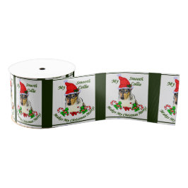 Collie Christmas Merry Ripsband