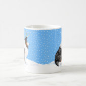 Collie Christmas Reindeer Tri Kaffeetasse (Mittel)